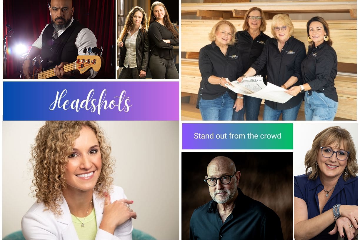 corporate team headshots with consistent lighting and polished professional appearance