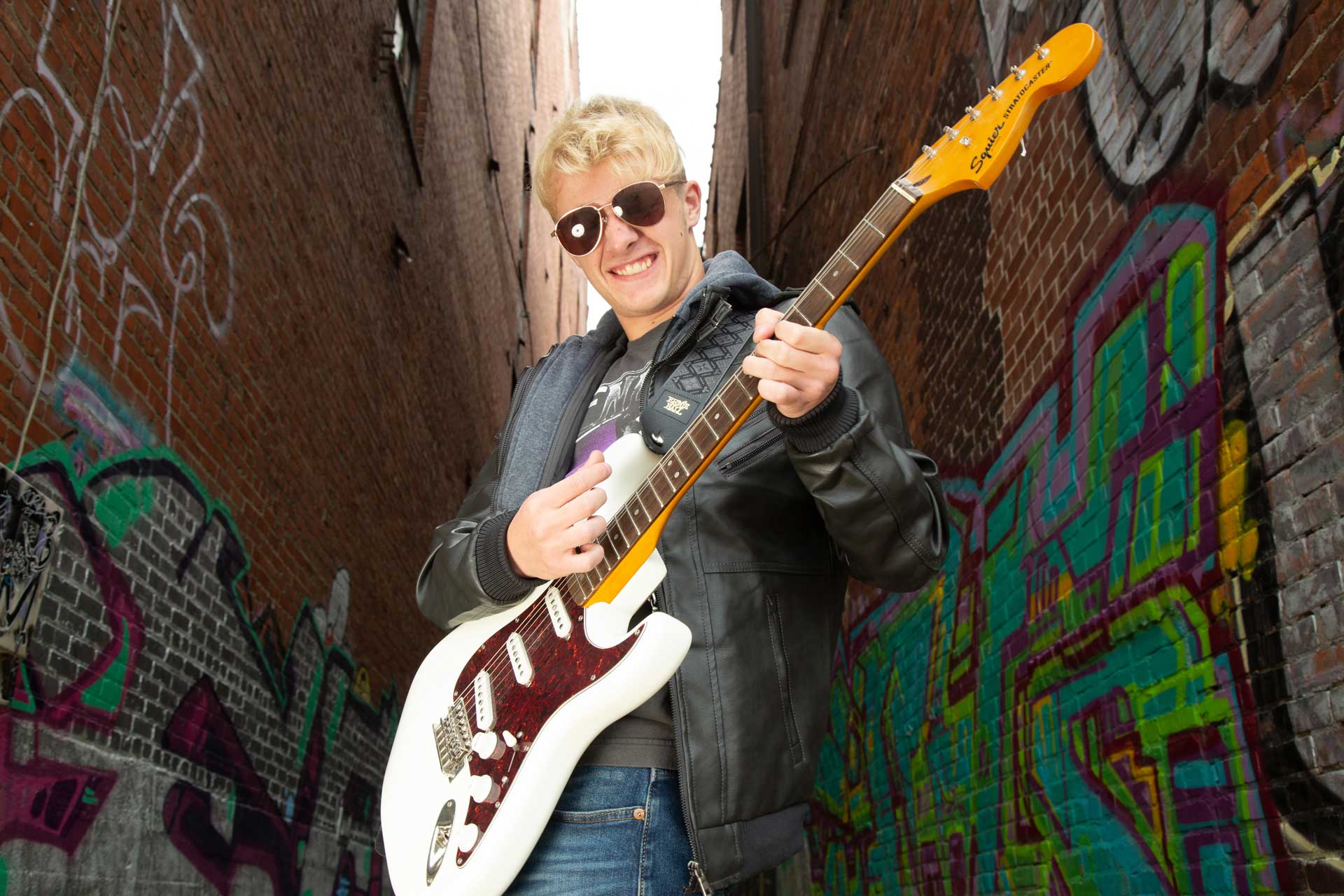An electric guitar